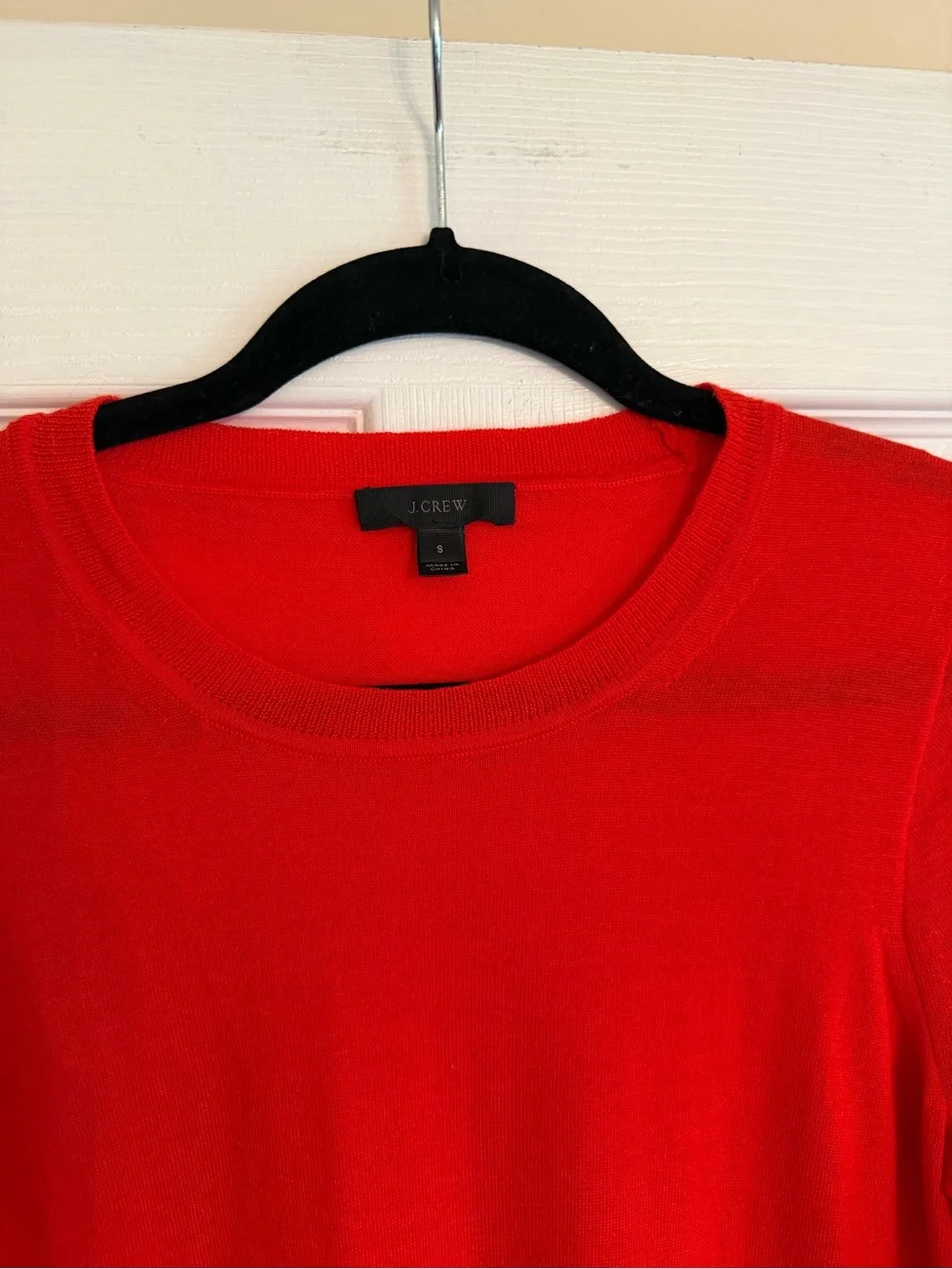 J. Crew Bright Red Tunic Sweater with Side Ties XS
